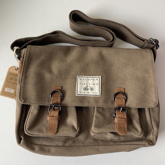 stumper fielding Handbags - STUMPER FIELDING CANVAS MESSENGER BAG/CANVAS ARMY STYLE BAG! NWT